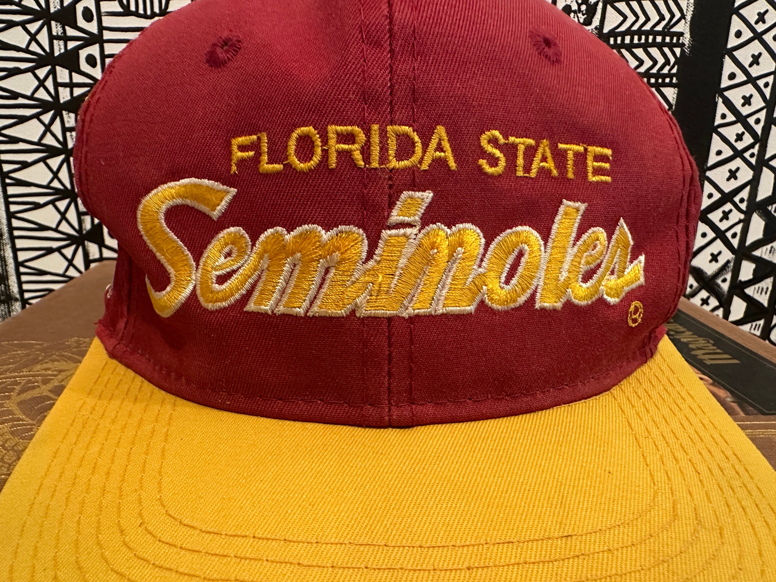 キャップ Florida seminoles 90s VINTAGE Florida State Seminoles Hat Cap Snap Back Swirl FSU