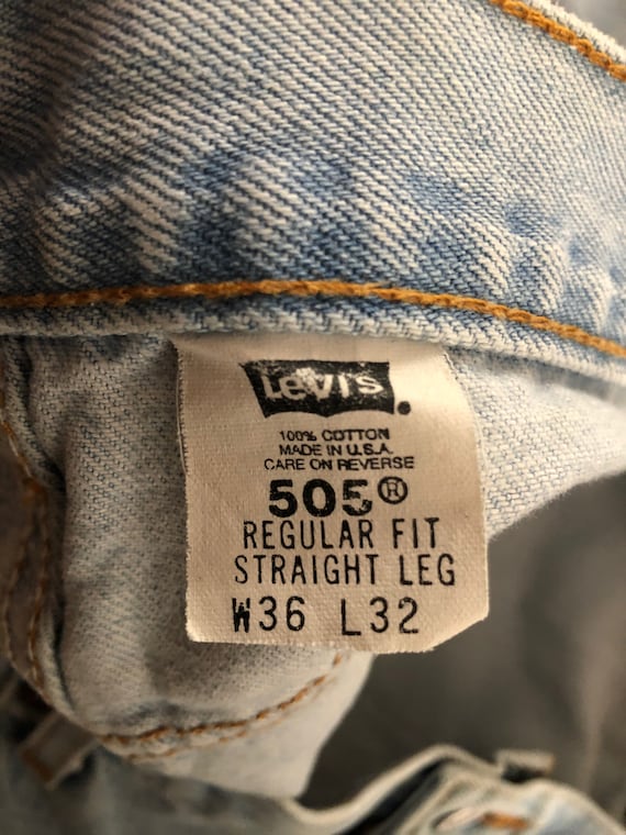 Vintage 505 Levi's -made in USA- Light Wash-36x34 - Etsy