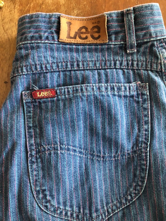 Vintage 80s Stripped Lee Jeans -SZ 28-Made in the… - image 6