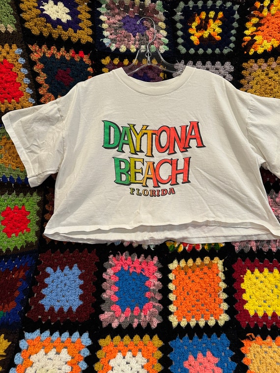 Vintage Daytona Beach Crop Top-Made in USA-