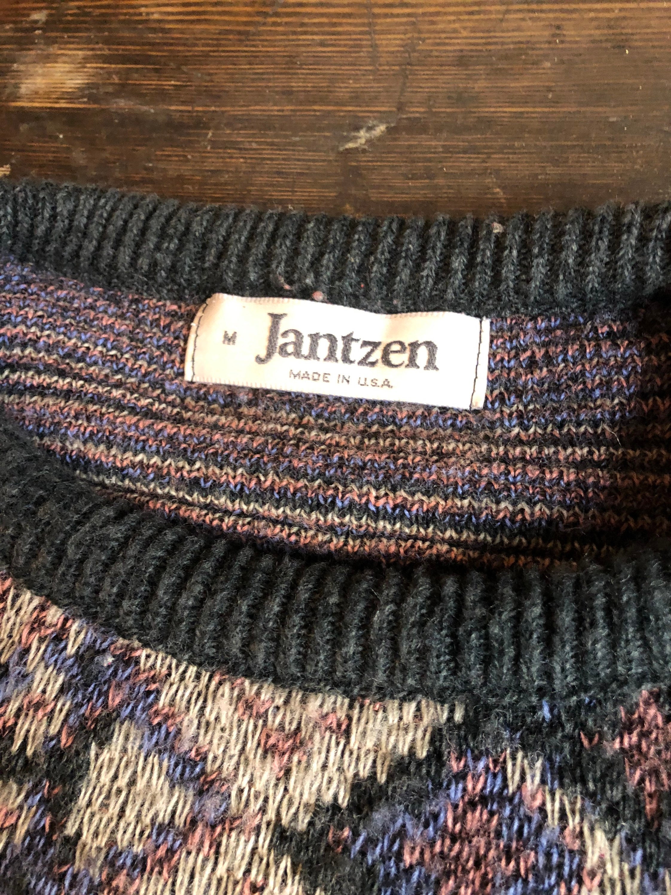 Vintage Jantzen Sweater 80s-made in USA- Medium - Etsy
