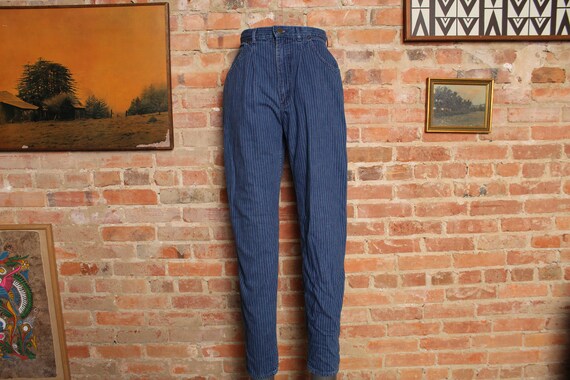 Vintage 80s Stripped Lee Jeans -SZ 28-Made in the… - image 2