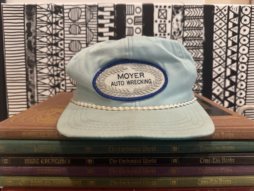Vintage Rattle Ropes Hat Vintage 1980s Rope Trucker Hat-baby Blue-dri-n-cool - Etsy