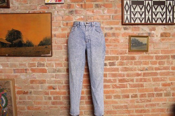 Vintage 80s Acid Wash Chic Jeans - SZ 28 - image 2