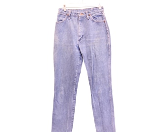 Vintage Wrangler Light Wash Mom Jeans (Size 28x33) High Rise Tapered Cotton
