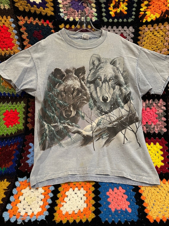 Vintage 90s Wolf Shirt