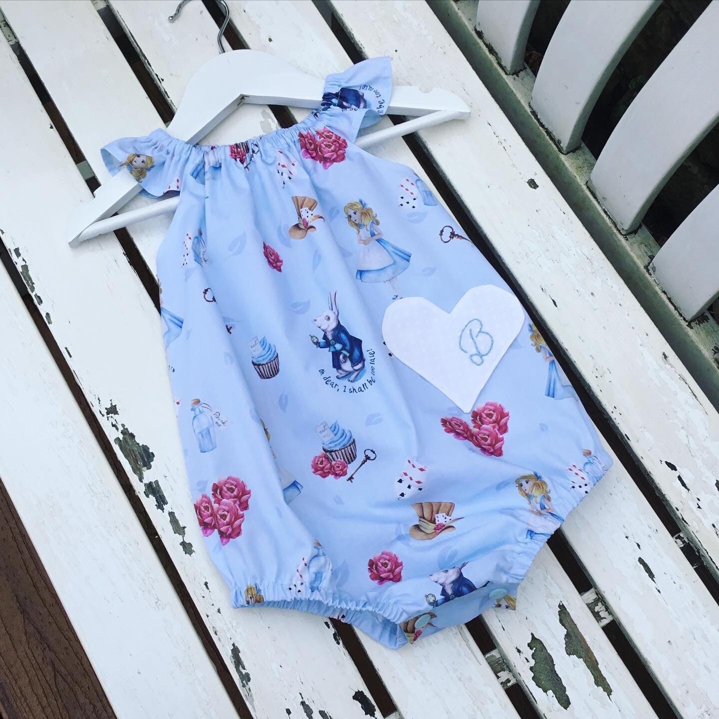 Alice in Wonderland inspired Romper & Apron – JaydenandOlivia