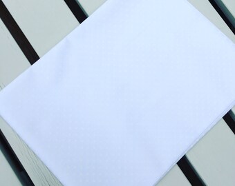 White on white 3mm spot polka dot 100% cotton Rose and Hubble fabric X HALF METRE