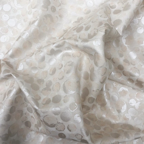 Mère de perle ivoire crème brillante mariée mariage demoiselle d'honneur qualité 100 % coton couette tissu couture patchwork artisanat Lewis & Irene