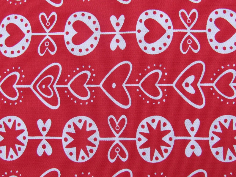 Cotton tablecloth with Heart Print Square / Round / Oval Tablecloth / Table Runner Scandinavian design linens image 3