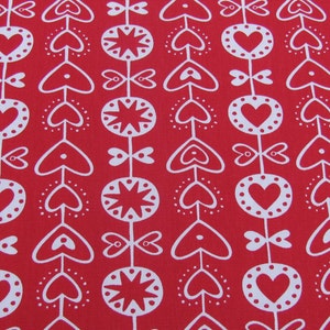 Cotton tablecloth with Heart Print Square / Round / Oval Tablecloth / Table Runner Scandinavian design linens image 1