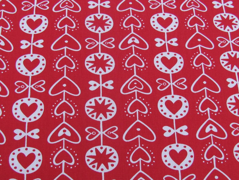 Cotton tablecloth with Heart Print Square / Round / Oval Tablecloth / Table Runner Scandinavian design linens image 1