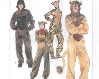 Animal Costume Sewing Pattern ~ Adult Sz XS-XL Mascot Tiger ~ Bear ~ Gorilla ~ Lion ~ Plushie ~ Cosplay Simplicity 2863 Andrea Schewe UNCUT