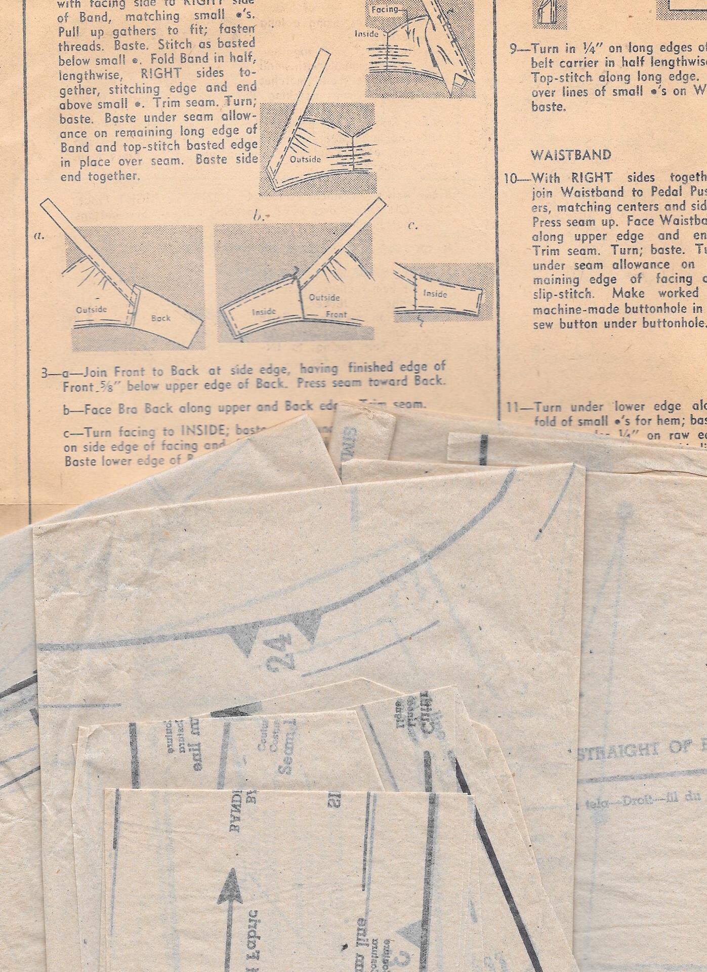 1950s Pin-Up Halter Sujetador Superior Pedal Pushers | Etsy