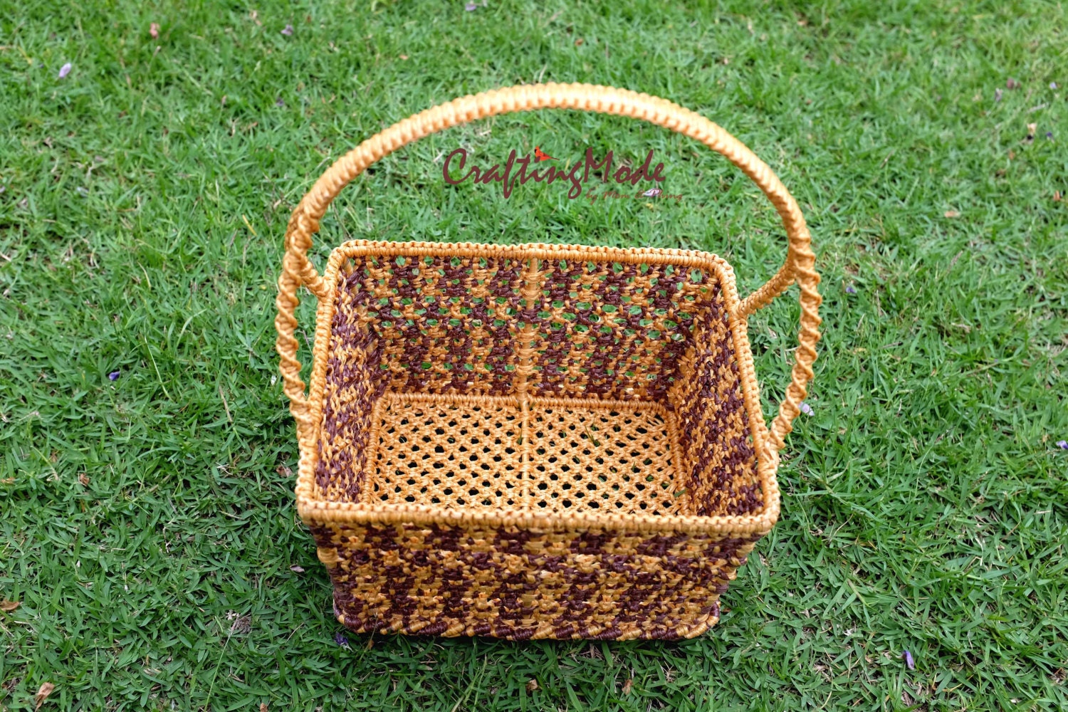 Macrame BasketHandmadeMedium sizeNatural color Birch and Etsy