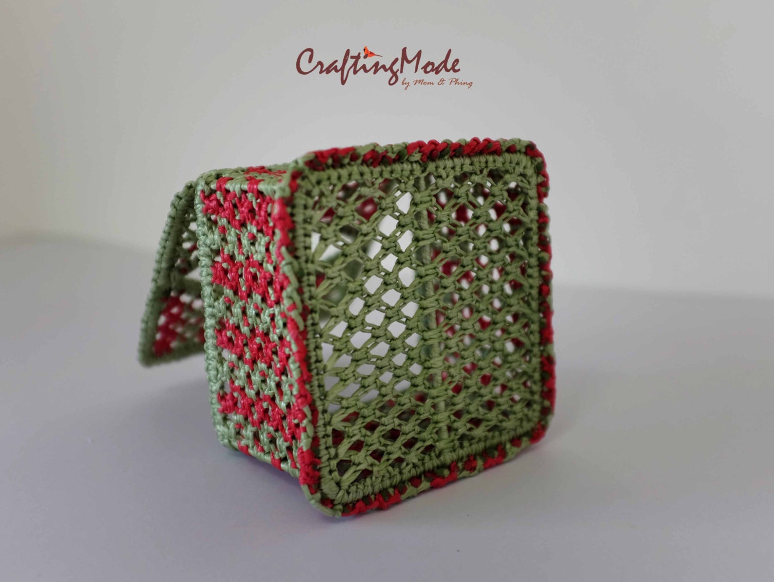 Macrameboxtissue Box Cover handmadebasketnaturalred and Etsy UK