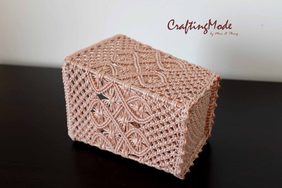 Basket small Size Macrame Weaving Basket Square Etsy