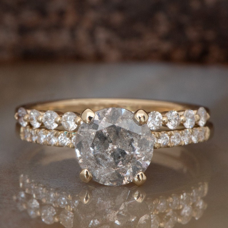 Rustic Diamond Ring - Etsy