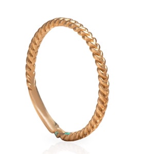 14k Yellow Gold Thin Wedding Band, Minimalist Wedding Ring, Simple Solid Gold Stacking Ring For Her, Gift For Wife