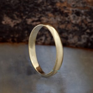 Classic Solid Gold Unisex Wedding Ring, 14K Thin Wedding Band For Him and Her, Simple Gold Ring, Stacking Gold Ring, Matching Rings