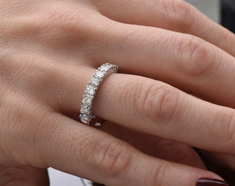Gebogen ring-Cluster trouwring-Eternity Wedding Band-Diamond ring-Diamond Band-Stapelen gouden ringen-Half-Eternity Ring-Trouwring