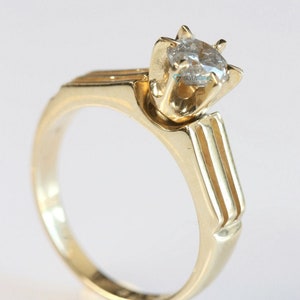 1/2 carat Solitaire diamond ring-Diamond Engagement Ring-Solitaire engagement diamond ring-Promise ring-Solid gold ring-Gold Solitaire Ring image 1