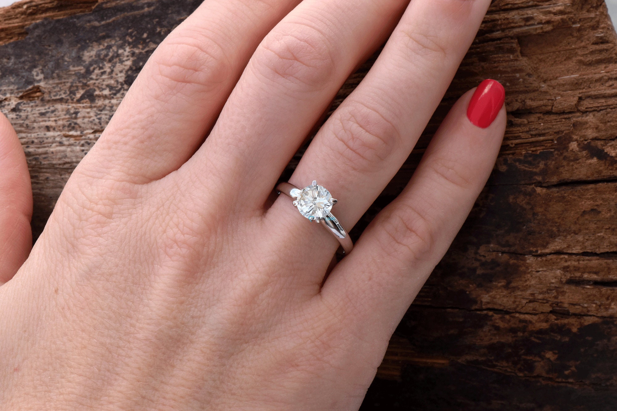 Knorrig hun vooroordeel Solitaire ring 1 karaat-Diamond Verloving Ring-Diamond - Etsy Nederland
