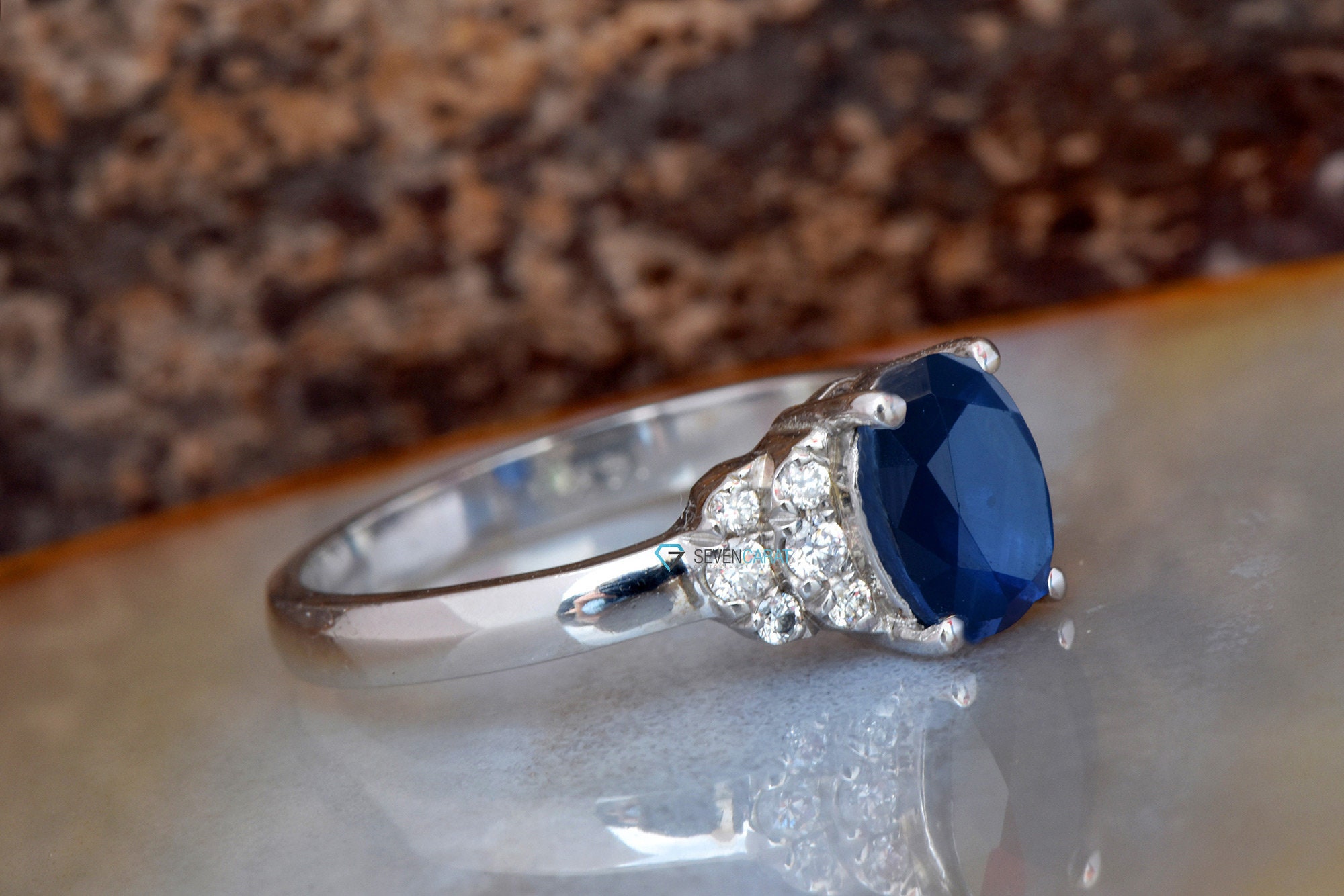 Natural blue sapphire engagement ring-Blue Sapphire Engagement | Etsy