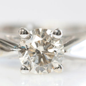 Diamond solitaire ring-Diamond Engagement Ring-Solitaire ring-14K White Gold Ring-0.40 ct diamond-Promise ring-Solid gold ring-Dainty ring