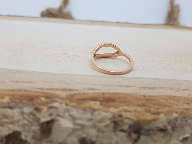 Art nouveau ring-Diamond Ring Diamond Oval Ring-14k rose gold ring Fashion jewelry Gold Statement Ring-Minimalist ring-Micro pave band image 7