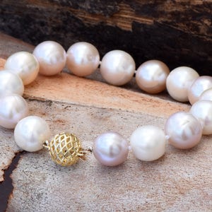 Genuine Pearl Bracelet, Handcrafted Freshwater Pearl Beaded Bracelet, Real Pearl Jewelry, June Birthstone Gift, Classic Bridal Jewelry