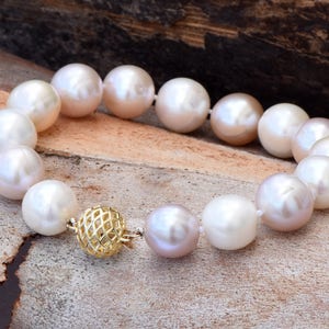 Pearl bracelet-Wedding Freshwater Pearl Bracelet-Beaded bracelet-Bridal Jewelry-Anniversary gift-Birthday present-Art deco bracelet-For her image 1