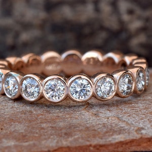 Diamond band-Matching band- Diamond Eternity Wedding Band-Stacking gold rings- Diamond Band-Anniversary Gift-Minimalist ring-Anillo de bodas