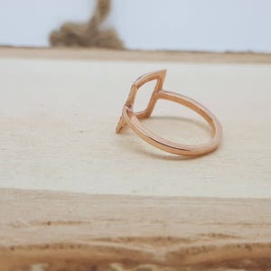 Micro pave band-Art nouveau ring-Diamond Ring- Diamond Oval Ring-14k rose gold ring- Fashion jewelry- Gold Statement Ring-Minimalist ring image 9