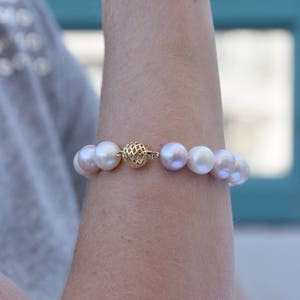 Pearl bracelet-Wedding Freshwater Pearl Bracelet-Beaded bracelet-Bridal Jewelry-Anniversary gift-Birthday present-Art deco bracelet-For her image 6