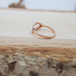 Art nouveau ring-Diamond Ring Diamond Oval Ring-14k rose gold ring Fashion jewelry Gold Statement Ring-Minimalist ring-Micro pave band image 10