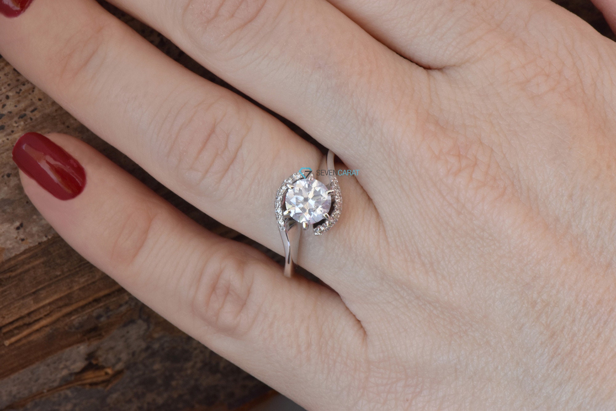 1 Carat Engagement Diamond Ringsolitaire Ringgold Ringwomen Etsy Israel