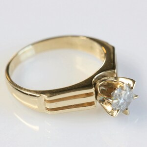 1/2 carat Solitaire diamond ring-Diamond Engagement Ring-Solitaire engagement diamond ring-Promise ring-Solid gold ring-Gold Solitaire Ring image 3