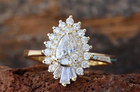 Antique Victorian Old Mine Cut Diamond Engagement Ring .45 CT 14k Gold –  LUXXOR Vintage