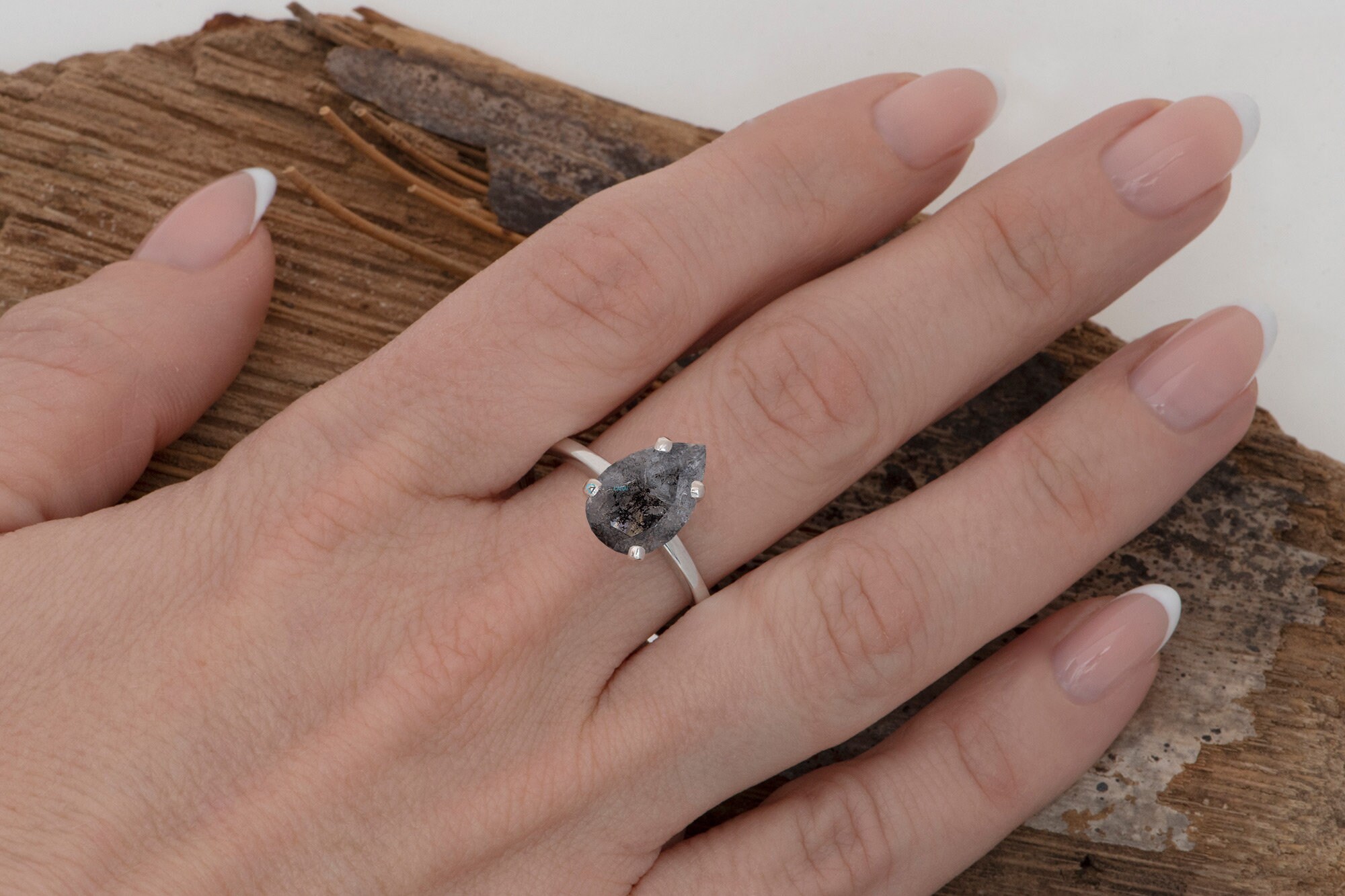 Salt and pepper diamond 2 carat best sale