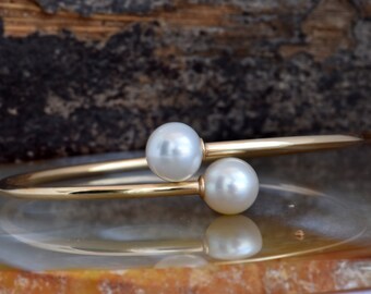 Perlenarmband Süßwasser-14 K Gelbgold-Brautschmuck-Perlenarmband-Jahrestagsgeschenk-Für Sie-Geburtstagsgeschenk-Perlenarmband Hochzeit