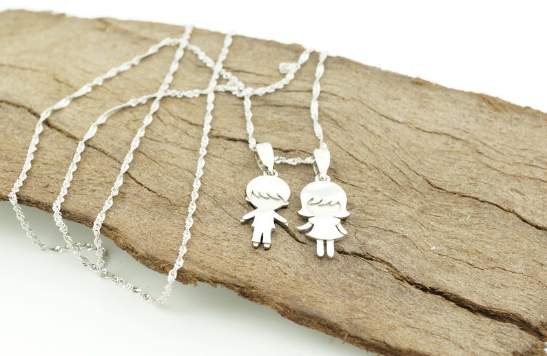 Custom necklace-Baby boy & girl personalized Baby shower-Baby boy charm-Necklace baby's birth-Mom gift-Minimalist Jewelry-Gift for her image 2