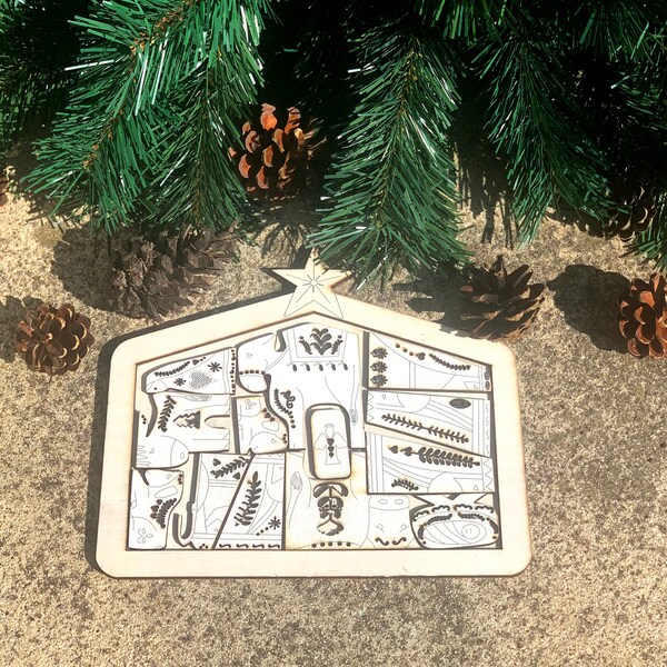 Nativity Puzzle - Etsy