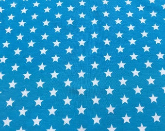 Jersey Baumwolle hellblau Sterne
