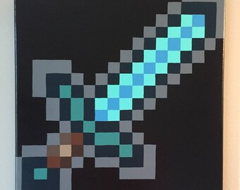 Pixel Art Sword Etsy