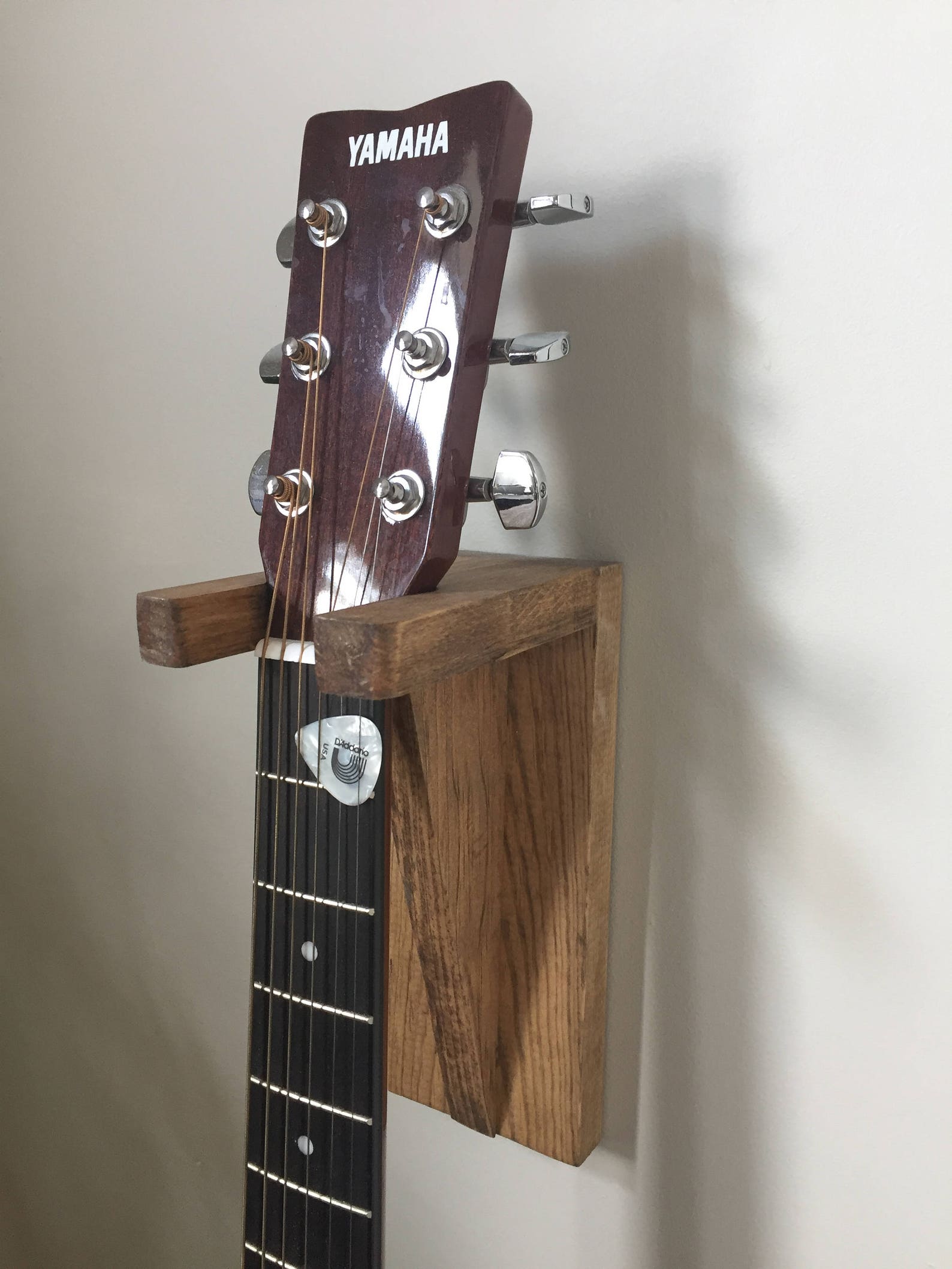Wooden Wall Mounted Guitar Stand Etsy