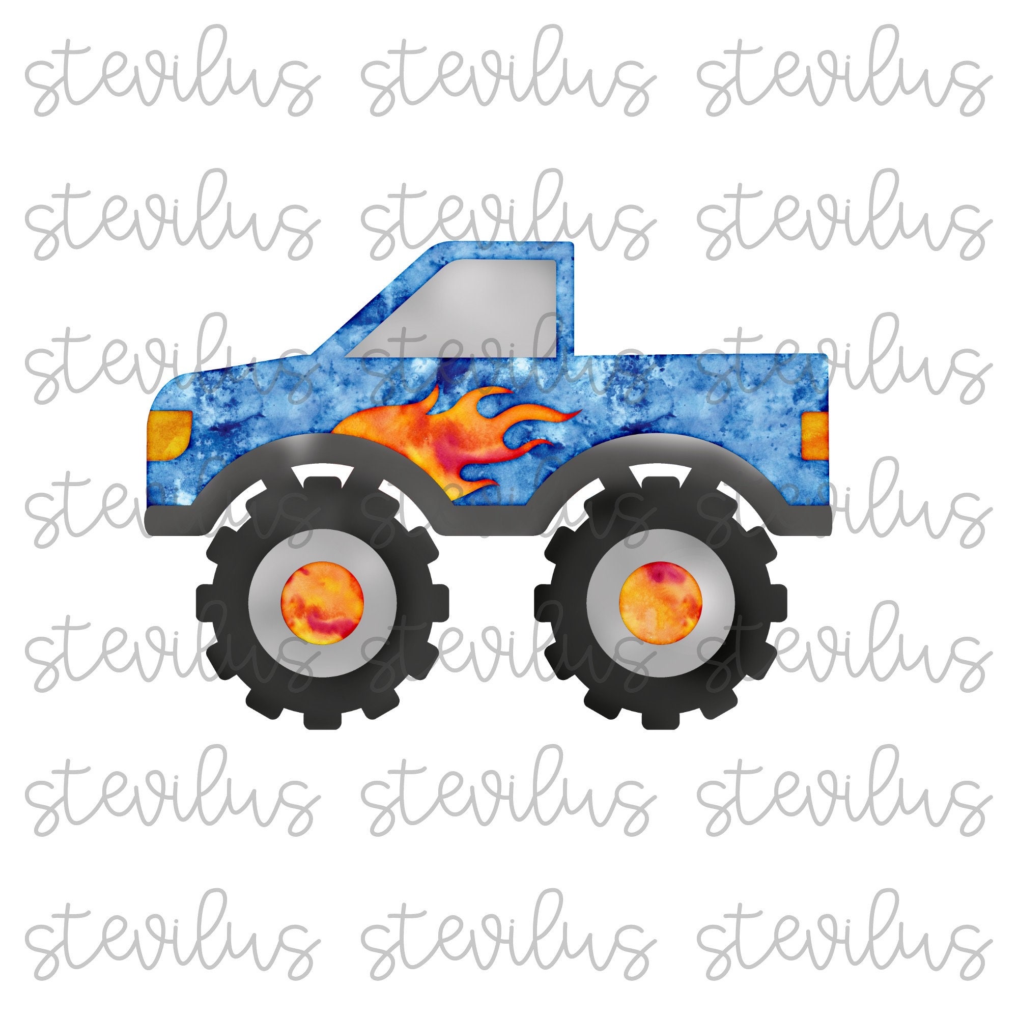 Monster Truck Sublimation Transfer Boys Sublimation Transfer Ready to