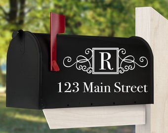 Set of 2 Mailbox Decals - Custom Mailbox Decal - Custom Address Decal