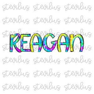 Personalized Tie Dye Sublimation Transfer - Tie Dye Name Sublimation Transfer - Ready to Press