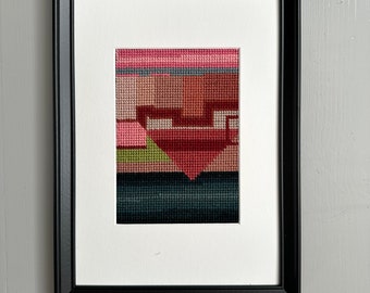 Needlepoint Tapestry - One of a Kind Original Textile Art - "Memories VIII"